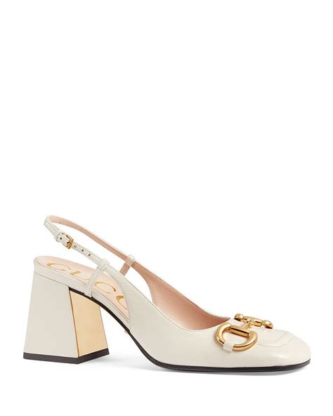 ivory gucci slingbacks